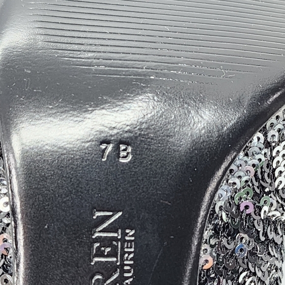 Lauren Ralph Lauren Women's Sequined Pointed Toe Stiletto Heels - 7B - Picture 9 of 9